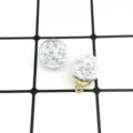 DIY Glass Ball Pendants with Star Sequins Charms for Bracelets DIY Jewelry Making - White