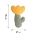 Flauschiges Tulpen Plüschkissen Teddyfleece dekoratives Sofakissen und kreatives Spielzeug - Gelb