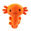 Cute orange axolotl plush toy soft stuffed animal doll wonderful birthday gift for kids and babies - Orange