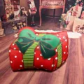Weihnachtsgeschenkbox Plüschkissen süßes rotes Pünktchen Kissen weiches Urlaubssofa Heimdekor - Weihnachtsgeschenk