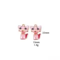 Roze kat hanger zinklegering DIY sieraden accessoire voor ketting sleutelhanger details. - 3# Roze hond