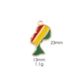 Zinc alloy African woman silhouette pendant charm red yellow green enamel DIY necklace accessory 1.1g - 19# Colorful Figures