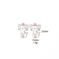 Emaille kat bedel hanger detail, schattig bloem design, 22x15mm metaal DIY sieraden accessoire. - 5# Witte kat