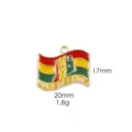 Juneteenth festival metal enamel charm pendant DIY necklace keychain jewelry accessories - 16# Fist Flag