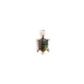 Zinc alloy colorful turtle pendant detail, perfect for DIY necklaces and keychains. - 13# Dark Green Turtle
