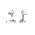 Detalle de dijes de aleación de jirafa dorada, perfectos para aretes de bricolaje y joyería. - Ciervo / 25x12mm / Dorado