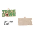 Breloque pendentif en alliage émaillé TOUCH DOWN thème football pour bracelet collier DIY. - Pendentif Texte Touchdown