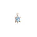 Zinc alloy turtle pendant charm with blue enamel details for DIY necklaces and keychains. - 8# Dark Blue Turtle