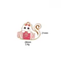 Halloween duivel kat legering hanger detail, schattig DIY sieraden accessoire voor ketting. - 4# Witte snoepkat