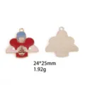 Pendentif en alliage de joueur de football émaillé 24x25mm breloque pour bracelet collier. - Pendentif Athlète Émail Coloré