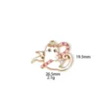 DIY devil cat enamel pendant metal charm alloy jewelry accessory with pink details 19.5x26.5mm - 16# White Scepter Cat