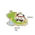 Leuke cartoon panda drakenboot metaal legering hanger sleutelhanger accessoire sieraden. - 1# Drakenbootrace panda