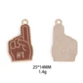 Rugby serie schuimvinger emaille legering hanger voor DIY armband ketting sieraden maken - Nummer 1 Handteken Hanger