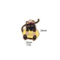 DIY Emaillering Duivel Zwarte Kat Metalen Hanger Ketting Sleutelhanger Halloween Accessoire - 2# Zwarte pompoenkat