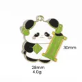 Drakenbootfestival schattige panda metalen emaille hanger sieraden accessoire sleutelhanger - 2# Drakenbootfestival zegening panda