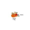 Close-up detail of the Thanksgiving pumpkin enamel charm, colorful zinc alloy DIY part. - Carrot Pumpkin