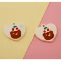 DIY alloy drip oil heart shaped bear cherry charms for bracelets and keychains jewelry making. - 15# Cherry Bear