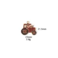 Gedetailleerd uitzicht van de Thanksgiving tractor metalen hanger, zinklegering accessoire. - Tractor Haan