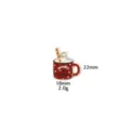 Dankbaarheid pompoen mok emaille bedel hanger zinklegering DIY sieraden accessoires 18x22mm - Dessertbeker