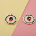Cute strawberry alloy charm for DIY jewelry making, bracelet keychain pendant, enamel decor. - 6# Strawberry