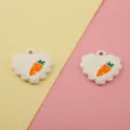 DIY enamel heart carrot alloy charms for jewelry making, bracelet and keychain accessories - 14# Heart Carrot