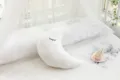 Oreiller peluche en forme de lune blanc coussin doux deco chambre d'enfant salon lit - Lune Blanche