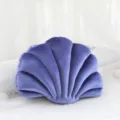 Cuscino conchiglia peluche morbido velluto grande cuscino decorativo per letto divano casa - Violetto