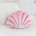 Cojín de felpa con forma de concha rosa, almohada de terciopelo suave para decoración. - Pequeño 25*34cm / Rosa