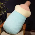 Coussin en peluche biberon bleu, adorable jouet rembourré doux pour canapé et chambre. - S / Biberon