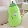 Joli coussin en peluche de légume vert douce poupée citrouille souriante de dessin animé canapé - Oreiller courge cireuse / 40CM
