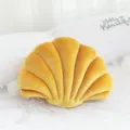 Cojín de terciopelo amarillo con forma de concha peluche suave decoración de dormitorio. - Pequeño 25*34cm / Amarillo
