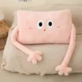 Joli coussin en peluche rose à longs bras coussin de dossier doux pour canapé lit - 60CM / Rose