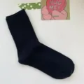 IOULOR einfarbige schwarze Rippstrick Socken, weiche dünne Freizeitsocken Damen Baumwolle. - Einheitsgröße / Schwarz