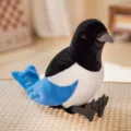 Mignon jouet en peluche pie oiseau en peluche poupée animal doux cadeau pour enfants - Peluche pie grise