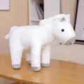 Joli cheval blanc peluche simulation poney animal en peluche doux poupée fille cadeau - 60CM / Blanc