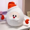 Süßer Weihnachts-Weihnachtsmann Plüschtier runder Kissen weiche Puppe Urlaubsgeschenk - Weihnachtsmann