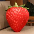 Joli coussin en peluche fraise coussin de fruit doux pour deco de canape salon. - Fraise / 35x45cm