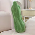 Bonito cojín de felpa de verdura verde simulación melón de invierno juguete suave para sofá - Almohada de pepino