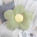 Cute green flower plush throw pillow soft cozy cushion for sofa bed home decor gift - 35cm / Green