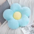 Blue plush flower pillow, soft cute floral cushion for sofa bedroom chair decor and nap time. - 35cm / Lake Blue