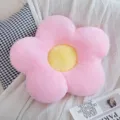 Pink sunflower plush throw pillow, cute flower cushion for sofa bed chair, soft decorative pillow. - 35cm / Sakura Pink