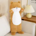 Cute standing otter plush toy pillow, soft stuffed animal doll for home decor and kids gift. - 80cm / Light Brown