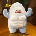 Creative muscle shark plush toy cute boyfriend gift soft plushie pillow anime doll for girls - Blue Shark Doll / Small 45cm, 0.38kg