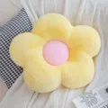 Cute yellow sunflower plush pillow soft cushion for sofa living room bed decor home comfort. - 35cm / Yellow