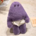 Adorable peluche violette de forme insolite avec sous-vêtement drôle amovible poupée douce - 28cm / Violet