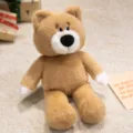 Cute brown plush bear toy sitting doll soft stuffed animal gift home decor ornament - Teddy Bear