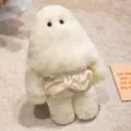 Lindo peluche blanco divertido con ropa interior, muñeca creativa suave con short extraíble. - 28cm / Blanco Roto