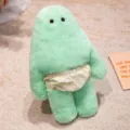 Peluche verde creativo con pantalones cortos extraíbles, lindo muñeco extraño como regalo. - 28cm / Verde Hierba