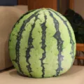 Coussin en peluche forme pasteque ronde, oreiller de fruit doux pour canape deco. - Pastèque / 45x45cm