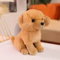 Adorable peluche golden retriever chien en peluche doux jouet de compagnie pour les enfants - Golden Retriever Assis (20cm)